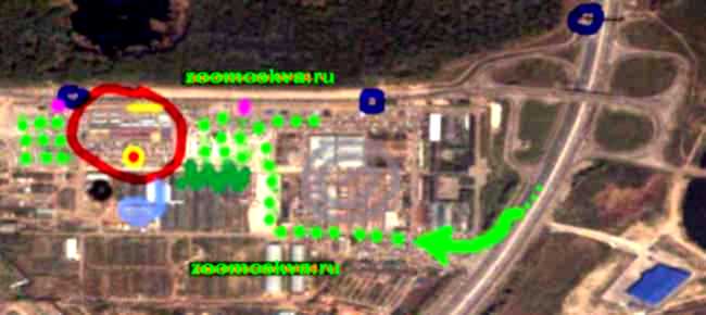  Схема расположения торговых рядов и проезда к Птичьему рынку с МКАД. Москва, рынок "Садовод" 
